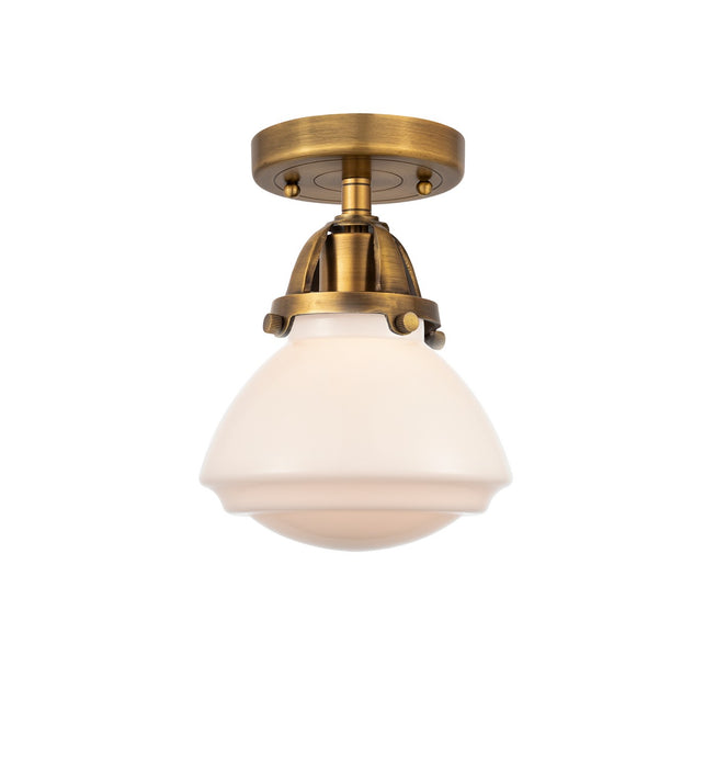 Innovations 288-1C-BB-G321 One Light Semi-Flush Mount, Brushed Brass