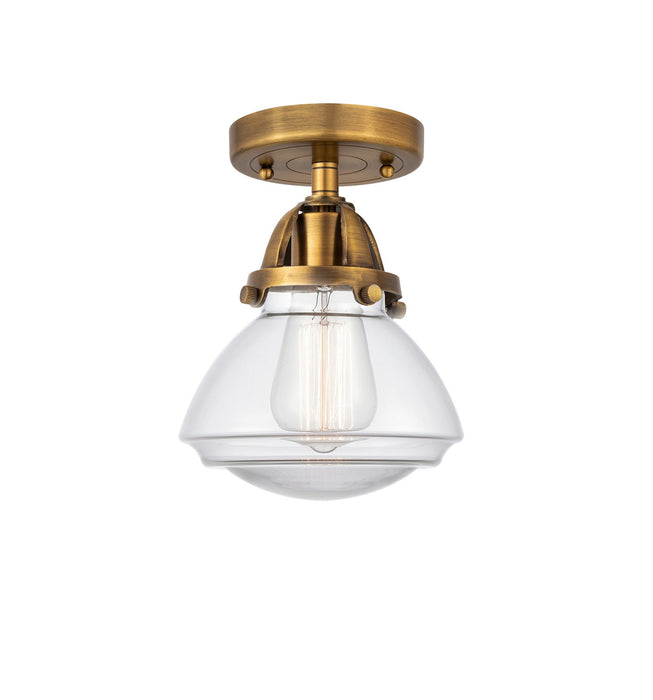 Innovations 288-1C-BB-G322 One Light Semi-Flush Mount, Brushed Brass