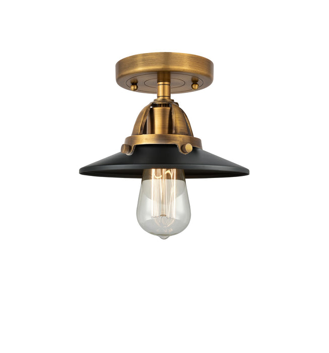 Innovations 288-1C-BB-M6-BK-LED LED Semi-Flush Mount, Brushed Brass
