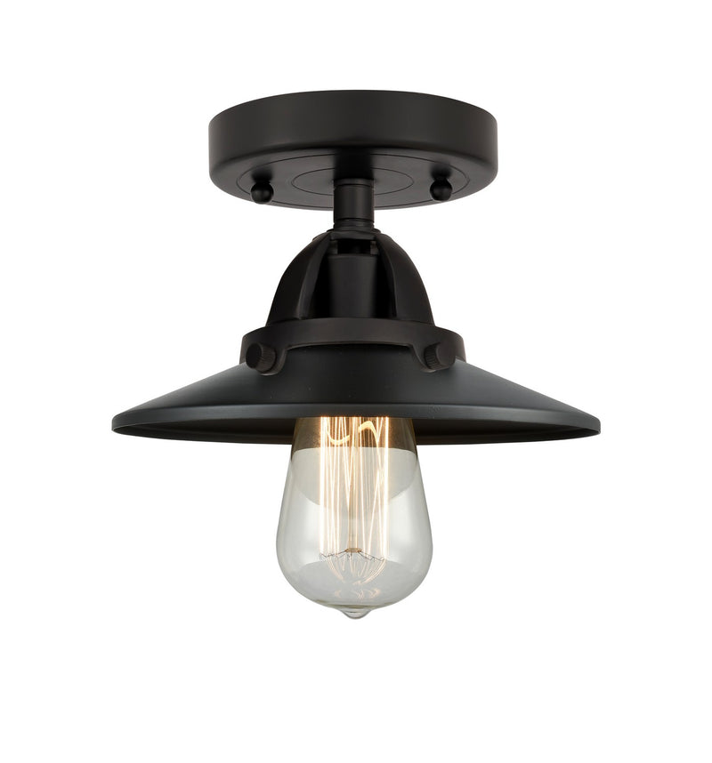 Innovations 288-1C-BK-M6-BK One Light Semi-Flush Mount, Matte Black