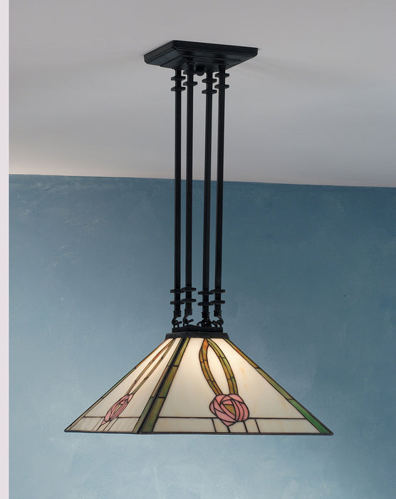 Meyda Tiffany 66583 One Light Pendant, Black Metal