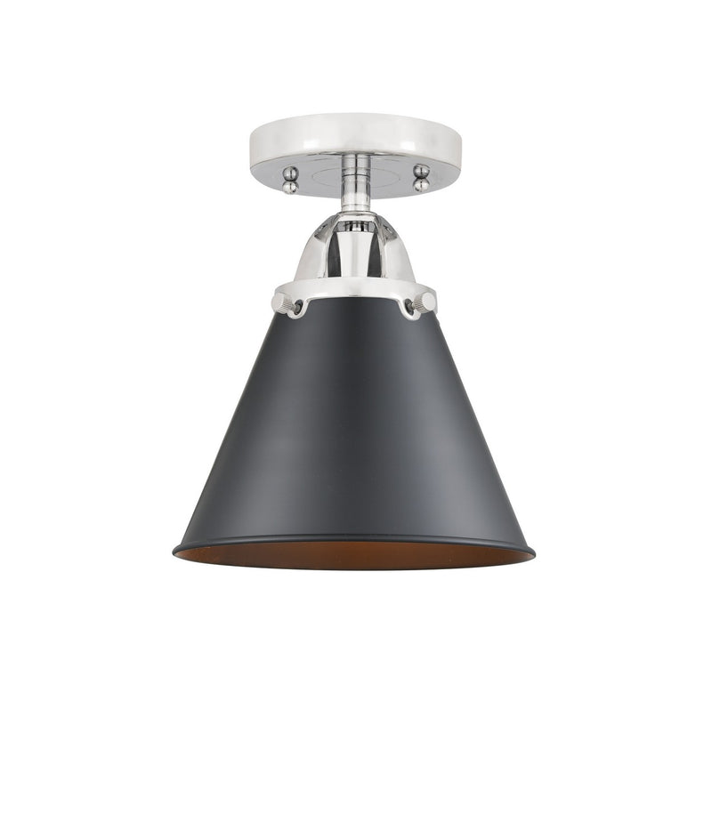 Innovations 288-1C-PC-M13-BK One Light Semi-Flush Mount, Polished Chrome