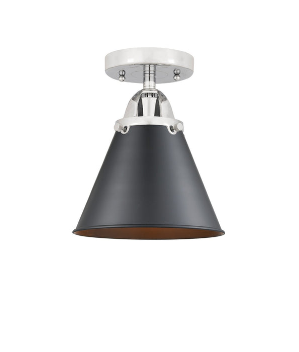 Innovations 288-1C-PC-M13-BK One Light Semi-Flush Mount, Polished Chrome