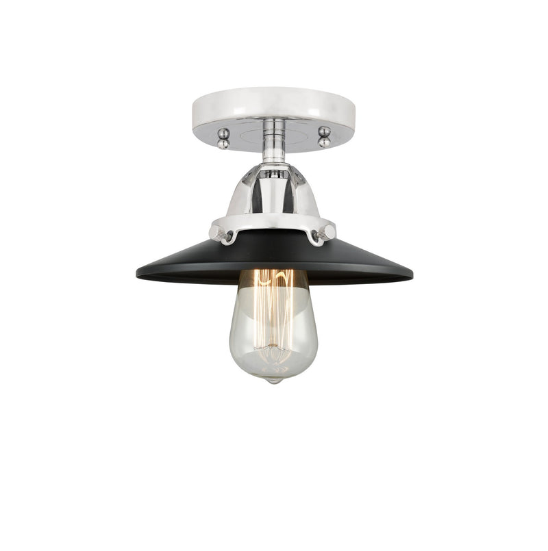 Innovations 288-1C-PC-M6-BK-LED LED Semi-Flush Mount, Polished Chrome