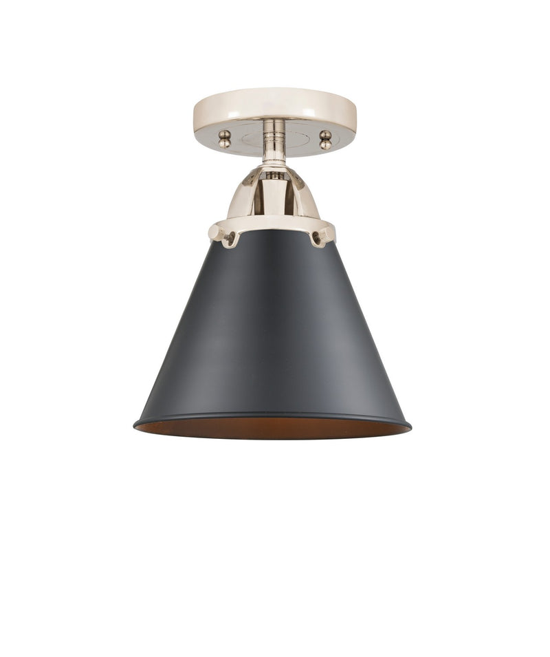 Innovations 288-1C-PN-M13-BK One Light Semi-Flush Mount, Polished Nickel