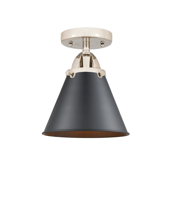 Innovations 288-1C-PN-M13-BK One Light Semi-Flush Mount, Polished Nickel