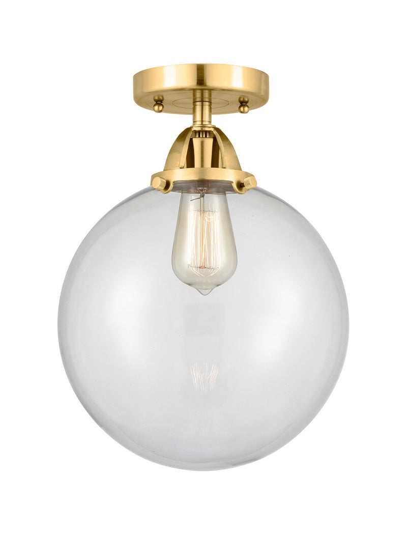 Innovations 288-1C-SG-G202-10 One Light Semi-Flush Mount, Satin Gold