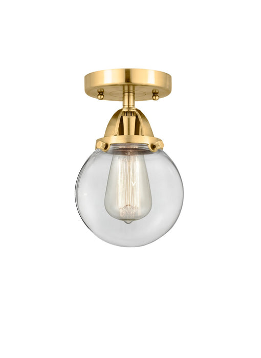 Innovations 288-1C-SG-G202-6 One Light Semi-Flush Mount, Satin Gold