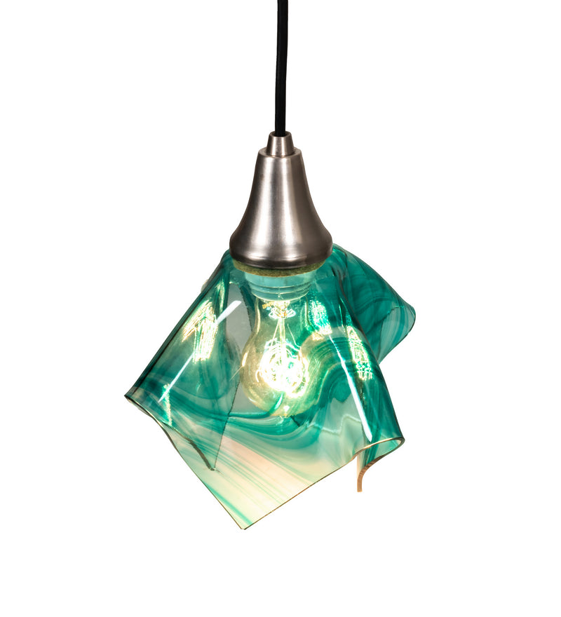 Meyda Tiffany 72456 One Light Mini Pendant, Brushed Nickel