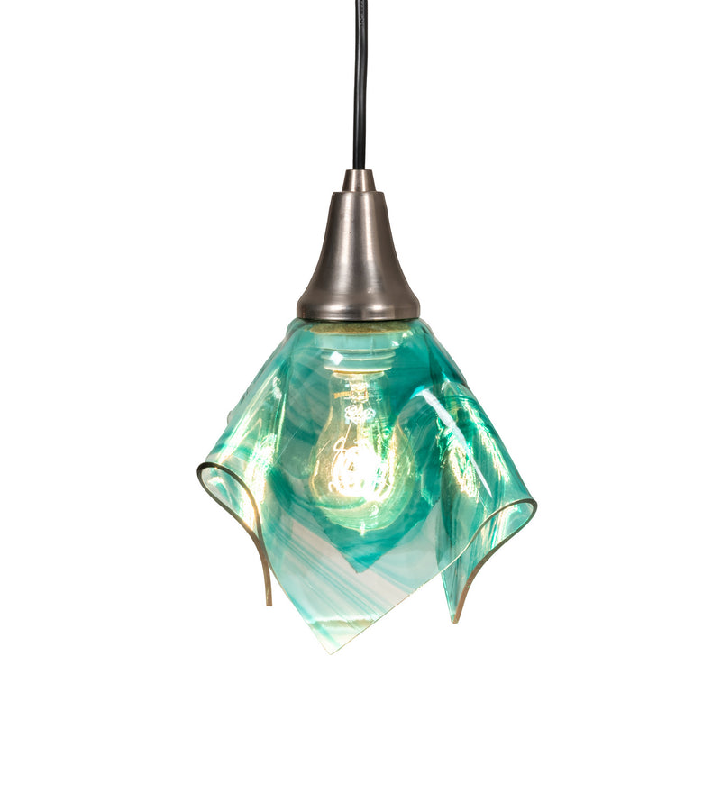 Meyda Tiffany 72456 One Light Mini Pendant, Brushed Nickel