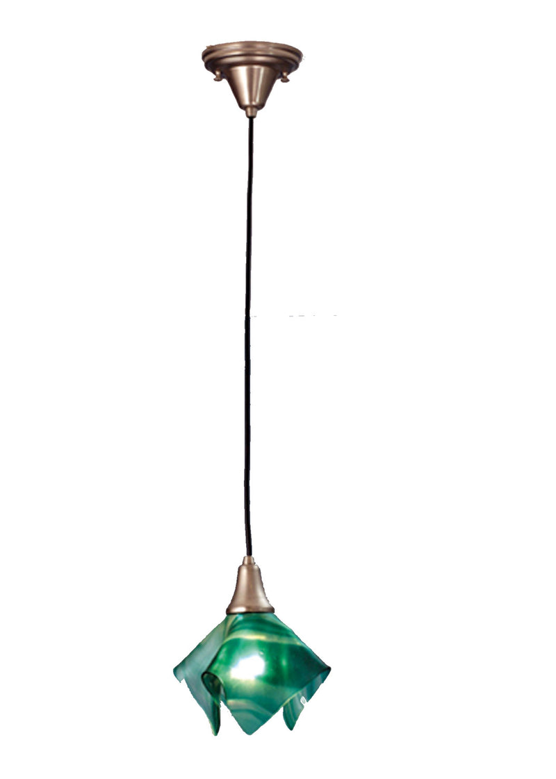 Meyda Tiffany 72456 One Light Mini Pendant, Brushed Nickel