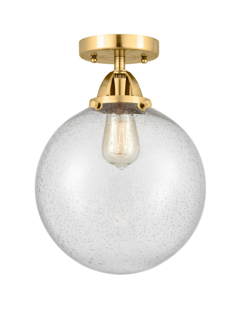 Innovations 288-1C-SG-G204-10 One Light Semi-Flush Mount, Satin Gold