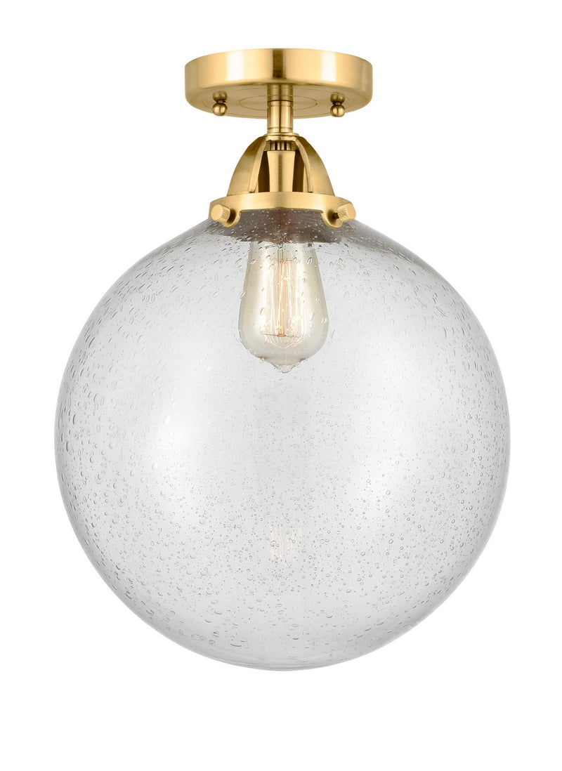 Innovations 288-1C-SG-G204-12 One Light Semi-Flush Mount, Satin Gold
