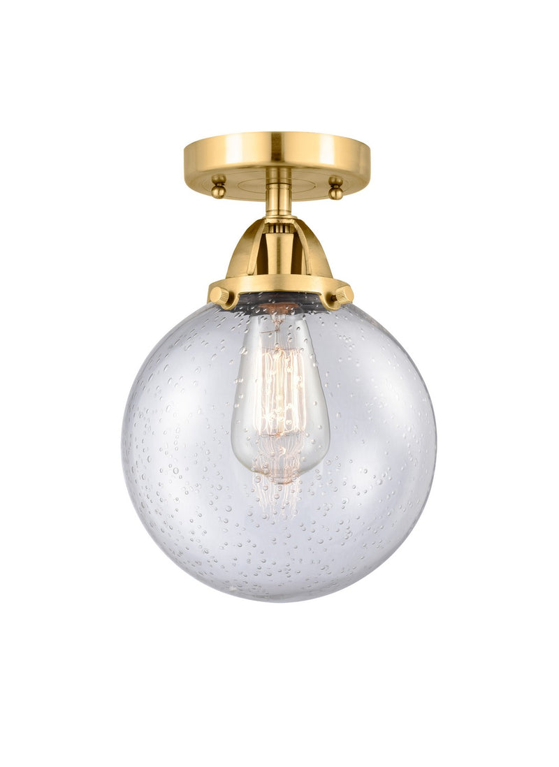 Innovations 288-1C-SG-G204-8 One Light Semi-Flush Mount, Satin Gold