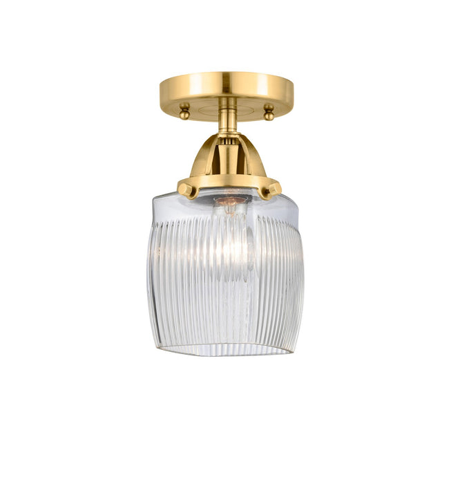 Innovations 288-1C-SG-G302 One Light Semi-Flush Mount, Satin Gold
