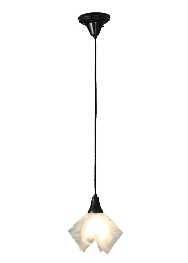 Meyda Tiffany 72458 One Light Mini Pendant, Craftsman Brown