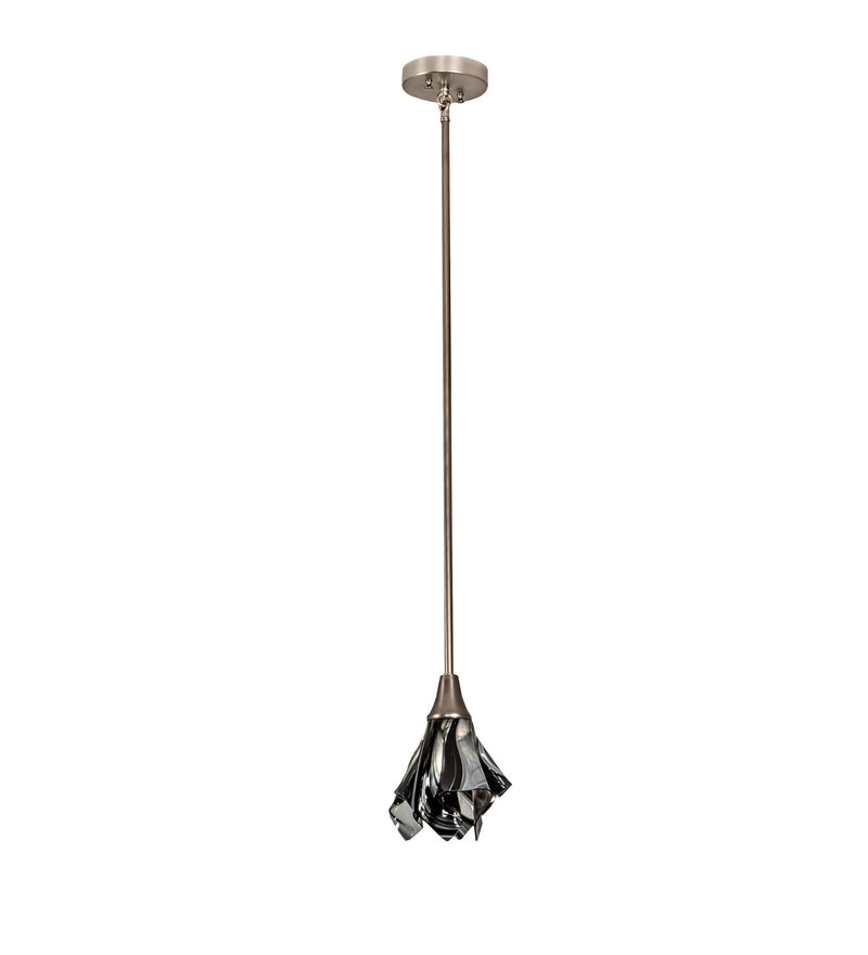 Meyda Tiffany 72459 One Light Mini Pendant, Brushed Nickel