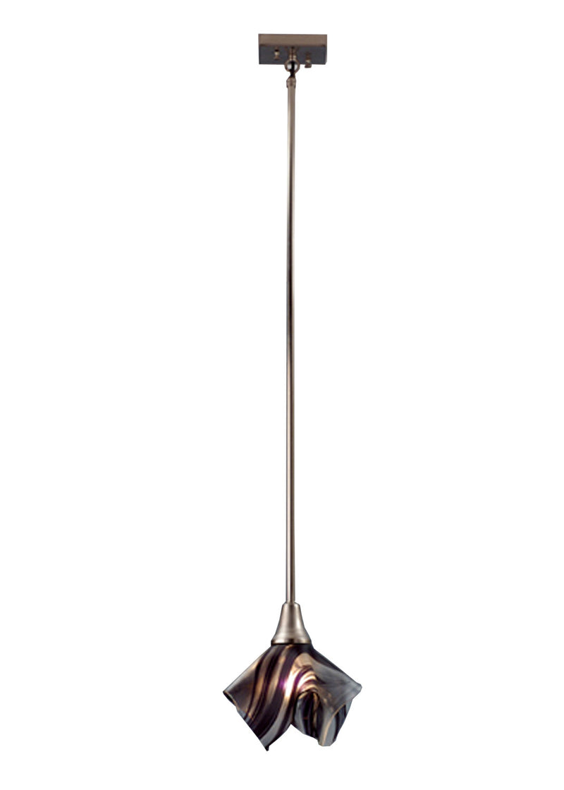 Meyda Tiffany 72459 One Light Mini Pendant, Brushed Nickel