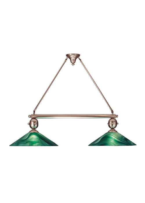 Meyda Tiffany 72662 Two Light Island Pendant, Nickel