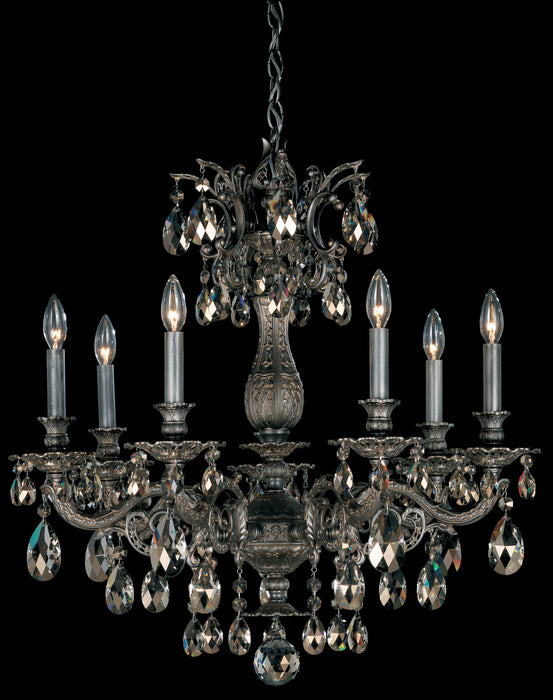 Schonbek 5677-22H Seven Light Chandelier, Heirloom Gold