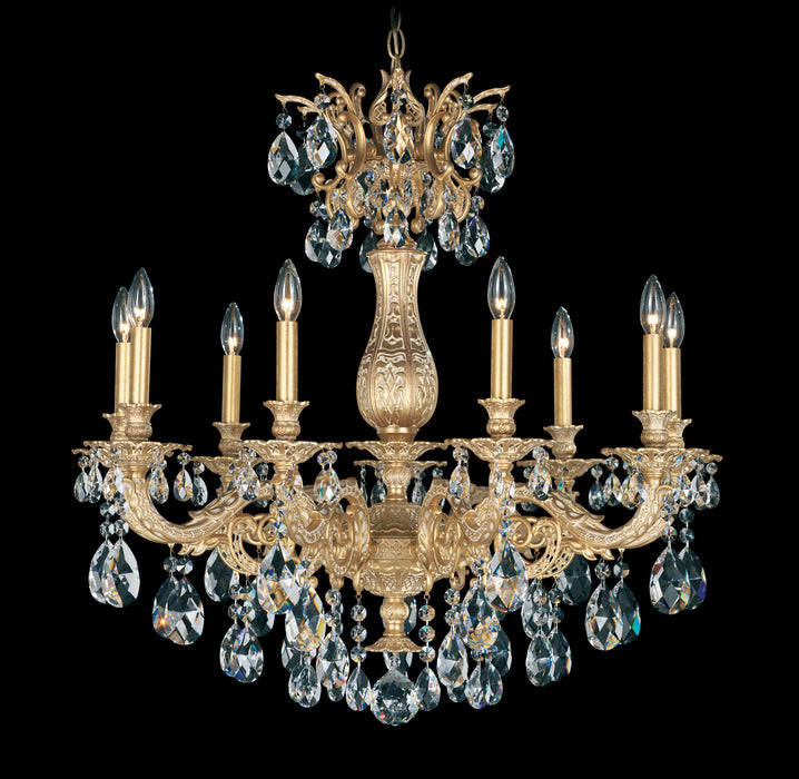 Schonbek 5679-23H Nine Light Chandelier, Etruscan Gold