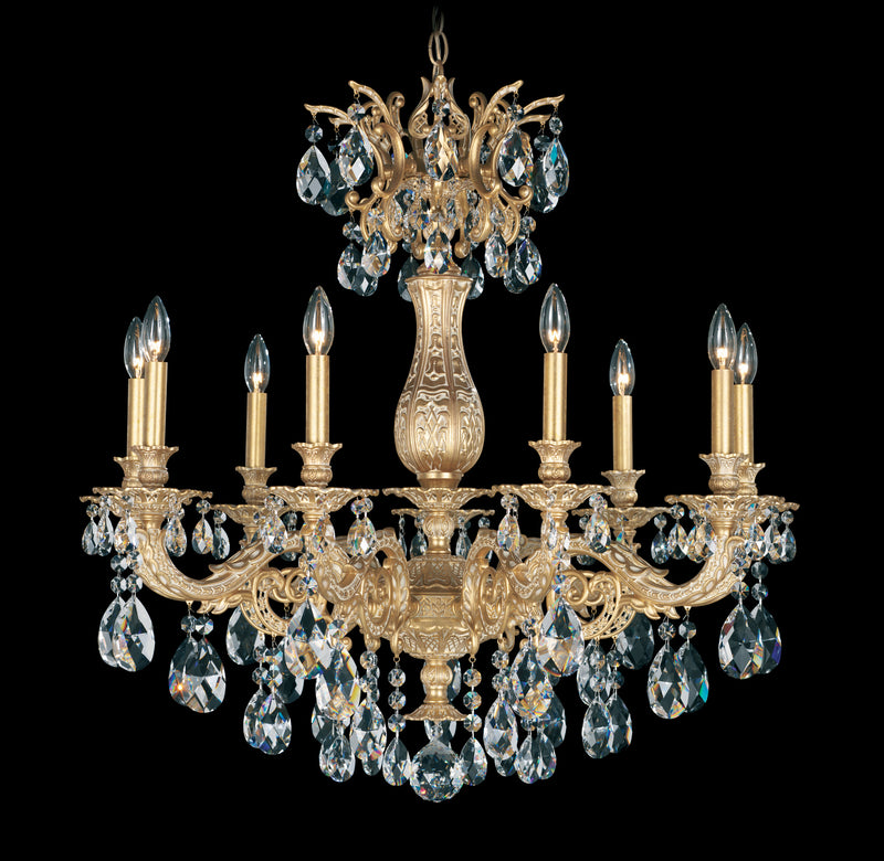 Schonbek 5679-26H Nine Light Chandelier, French Gold