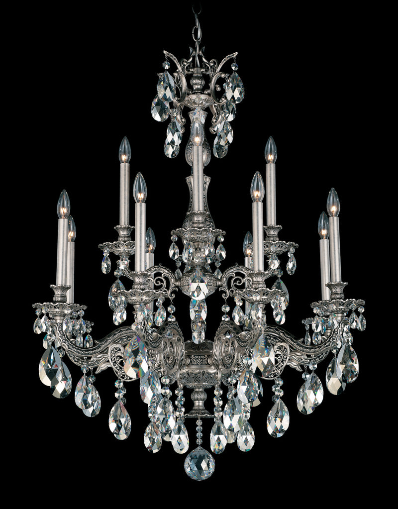 Schonbek 5683-22R 12 Light Chandelier, Heirloom Gold