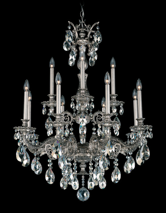 Schonbek 5683-76S 12 Light Chandelier, Heirloom Bronze