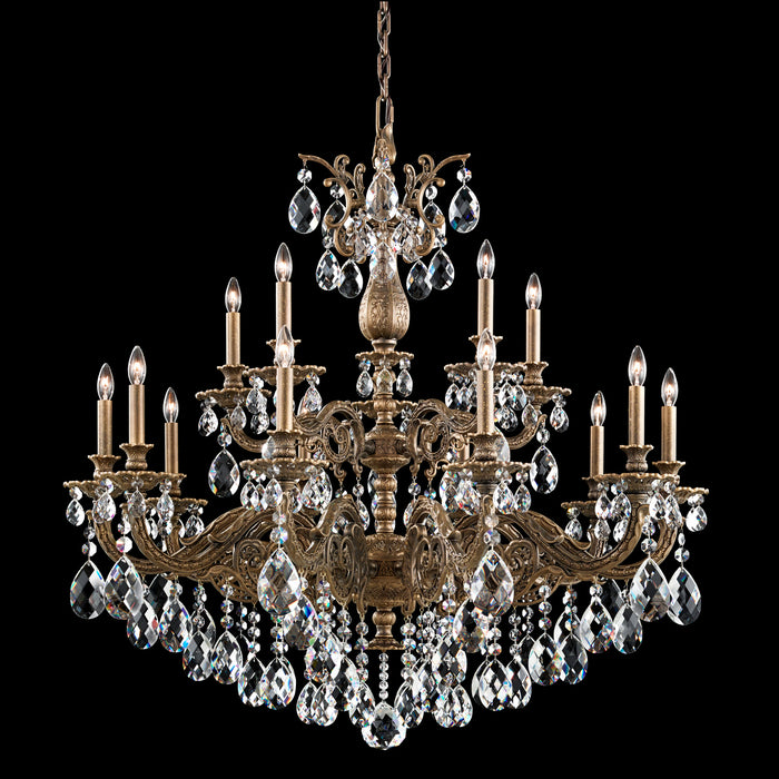 Schonbek 5685-26S 15 Light Chandelier, French Gold