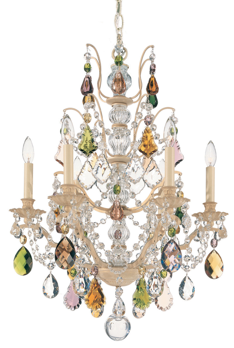Schonbek 5770-76H Six Light Chandelier, Heirloom Bronze