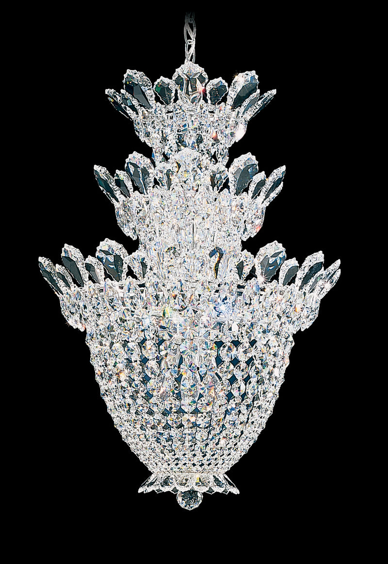 Schonbek 5847H 15 Light Chandelier, Polished Stainless Steel
