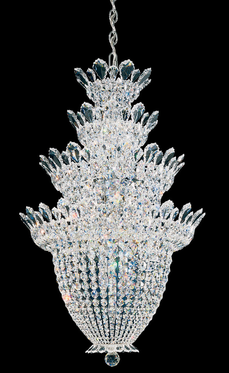 Schonbek 5848R 24 Light Chandelier, Polished Stainless Steel