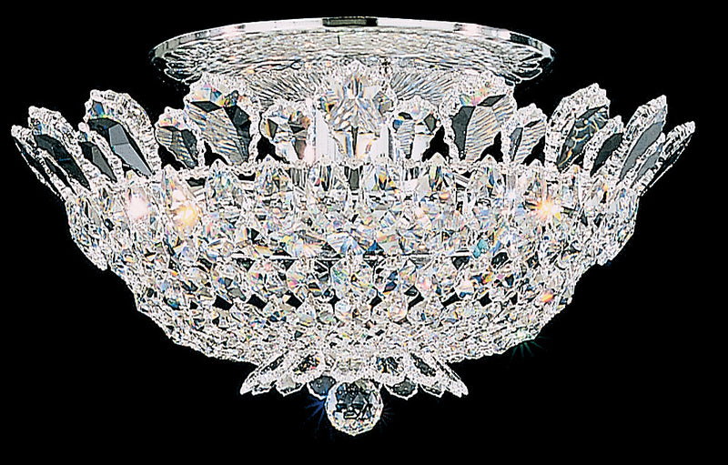 Schonbek 5867R Eight Light Semi-Flush Mount, Polished Stainless Steel