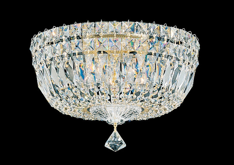 Schonbek 5892-40O Five Light Semi-Flush Mount, Polished Silver