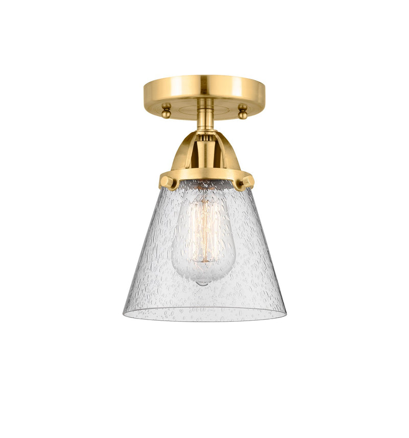 Innovations 288-1C-SG-G64 One Light Semi-Flush Mount, Satin Gold