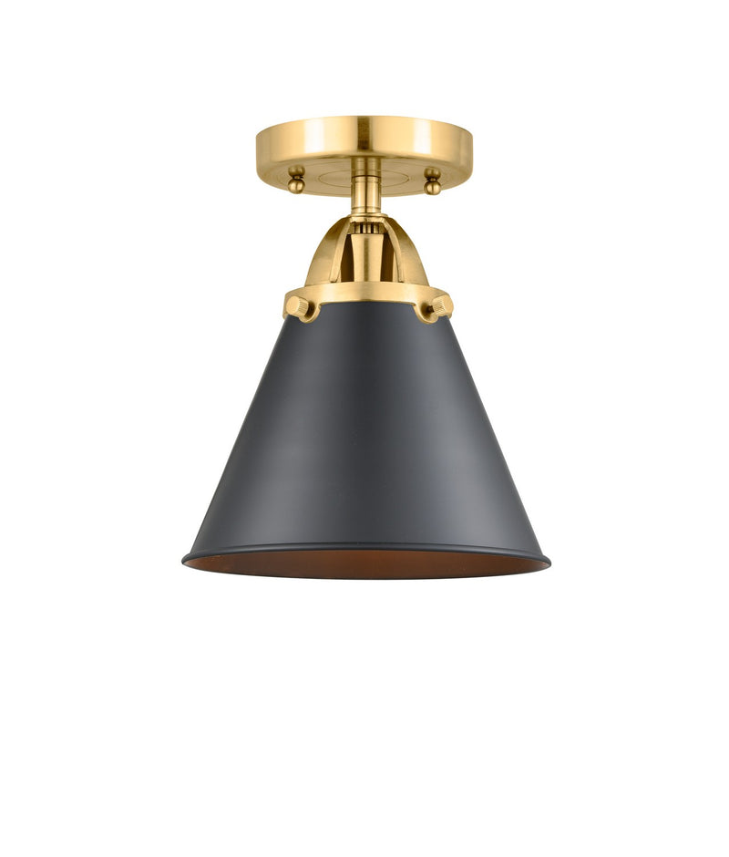 Innovations 288-1C-SG-M13-BK-LED LED Semi-Flush Mount, Satin Gold