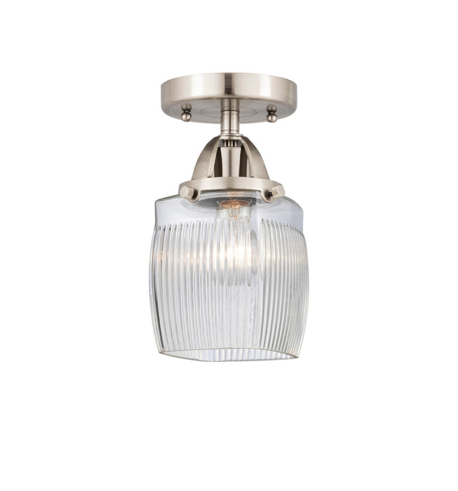 Innovations 288-1C-SN-G302 One Light Semi-Flush Mount, Brushed Satin Nickel