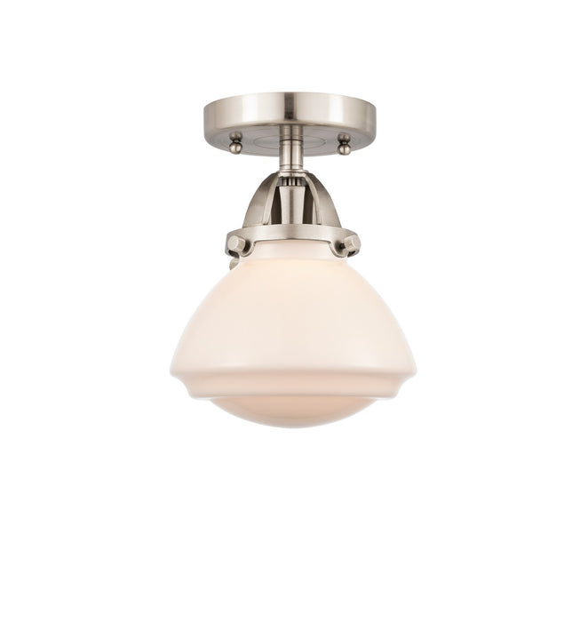Innovations 288-1C-SN-G321 One Light Semi-Flush Mount, Brushed Satin Nickel