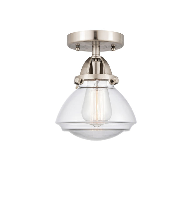 Innovations 288-1C-SN-G322 One Light Semi-Flush Mount, Brushed Satin Nickel