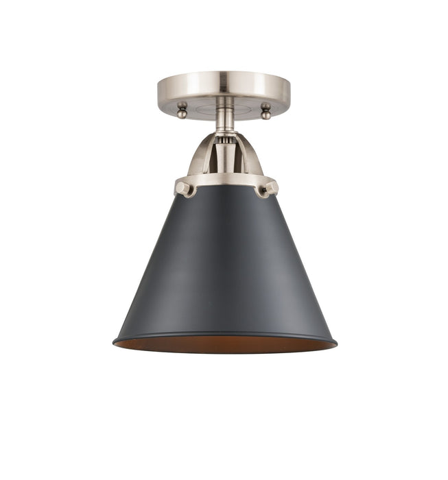 Innovations 288-1C-SN-M13-BK One Light Semi-Flush Mount, Brushed Satin Nickel