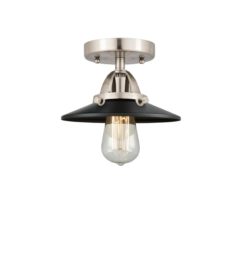 Innovations 288-1C-SN-M6-BK-LED LED Semi-Flush Mount, Brushed Satin Nickel