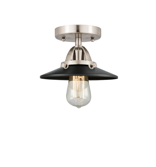 Innovations 288-1C-SN-M6-BK-LED LED Semi-Flush Mount, Brushed Satin Nickel