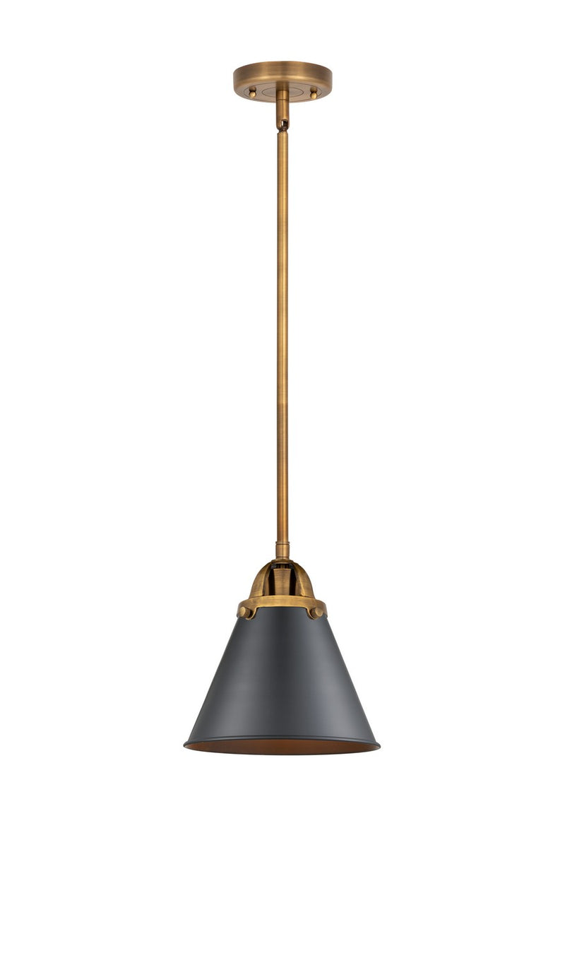 Innovations 288-1S-BB-M13-BK One Light Mini Pendant, Brushed Brass