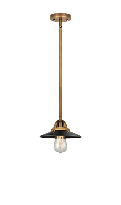 Innovations 288-1S-BB-M6-BK One Light Mini Pendant, Brushed Brass
