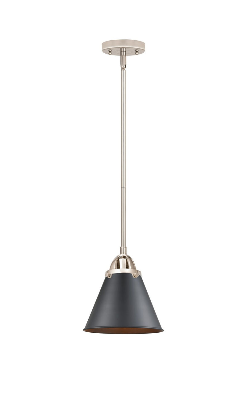 Innovations 288-1S-PN-M13-BK One Light Mini Pendant, Polished Nickel