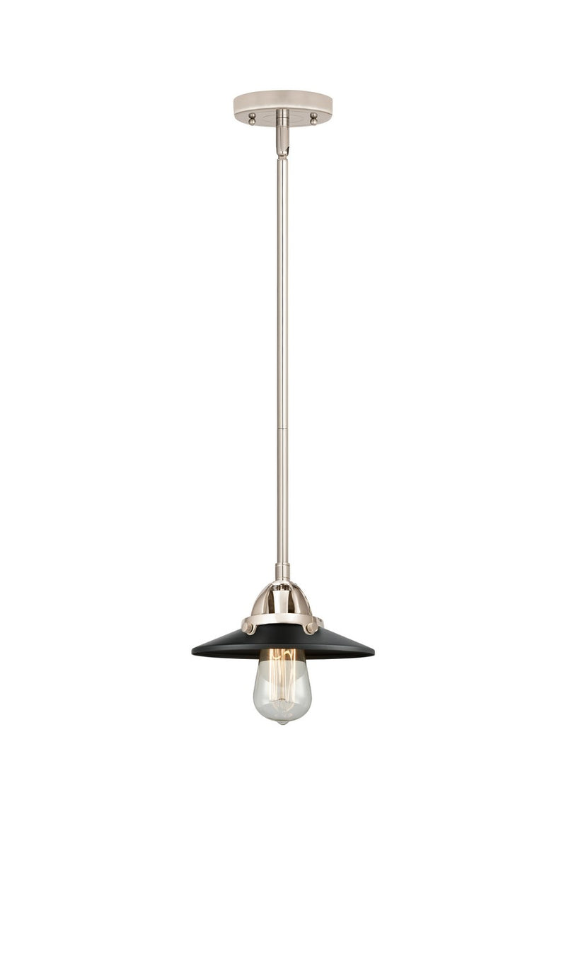Innovations 288-1S-PN-M6-BK One Light Mini Pendant, Polished Nickel