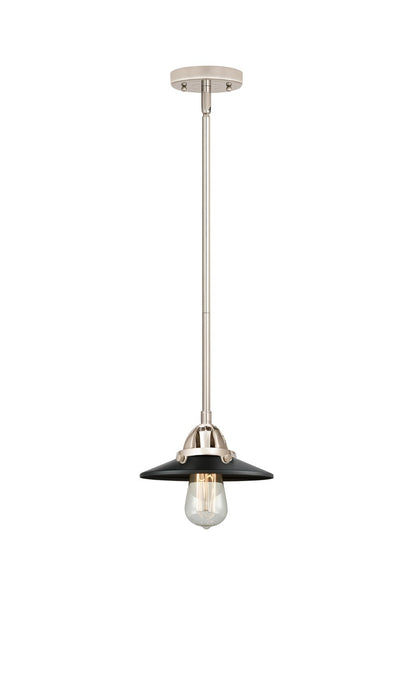 Innovations 288-1S-PN-M6-BK One Light Mini Pendant, Polished Nickel