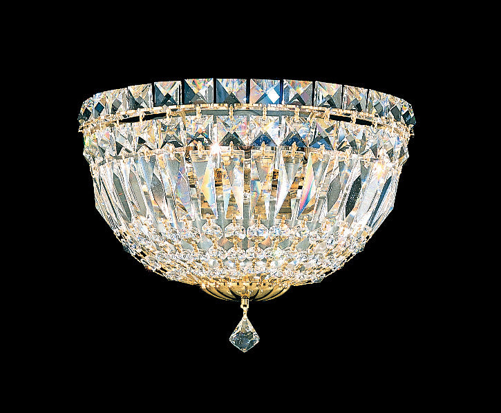 Schonbek 6600-40O Three Light Wall Sconce, Polished Silver