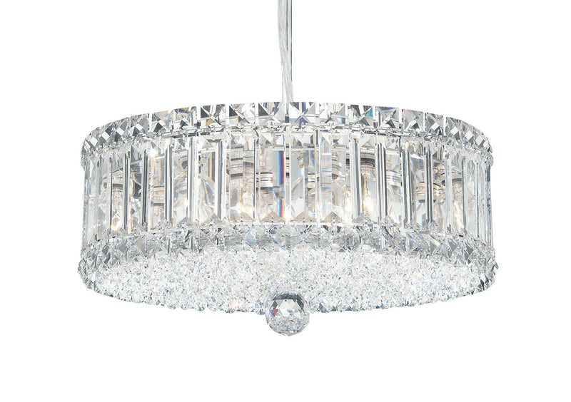 Schonbek 6670O Nine Light Pendant, Polished Stainless Steel