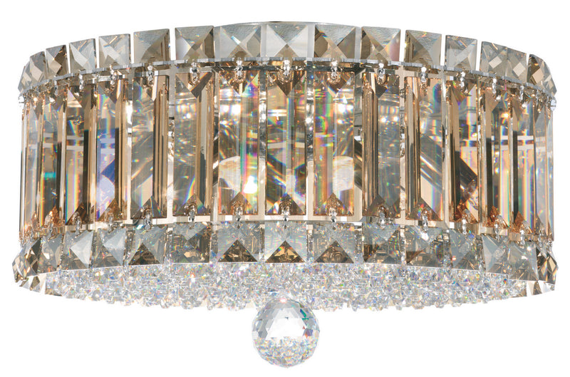Schonbek 6694O Four Light Flush Mount, Polished Stainless Steel